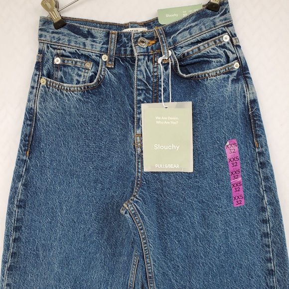 Pull&Bear High-Rise Wide Leg Slouchy Jeans Sz 0 - Picture 4 of 14